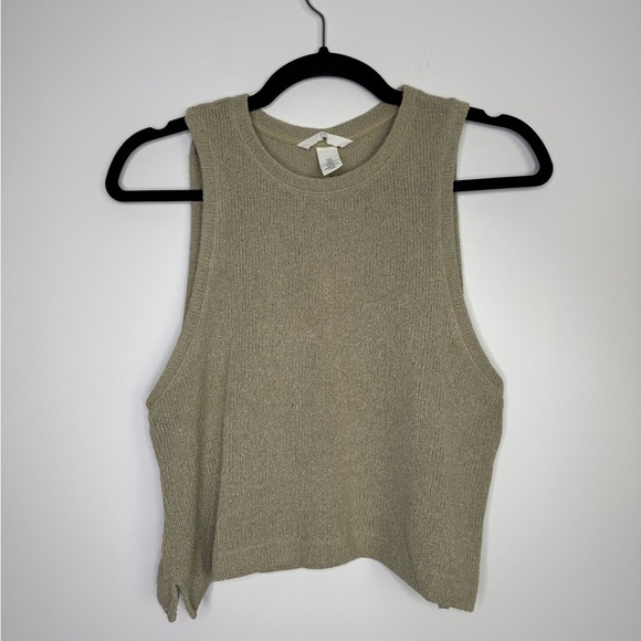 H&M Tops - H&M cream knit high neck tank top size small